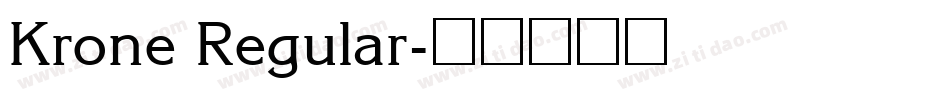 Krone Regular字体转换